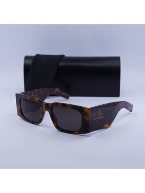 Saint Laurent SL654 003 Rectangle Sunglasses - Havana / Black